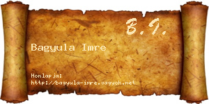Bagyula Imre névjegykártya